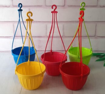 12 Cm Combo Bowl Round Plastic Pot Pink-Red-Yellow-Green-Blue