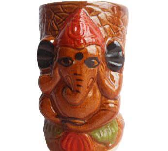 Brown Ganpati Ceramic Pot