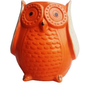 Orange Big Owl Planter Ceramic pots, Ceramic , Planter, Flower Pot for Home & gardeb Decor Decoration