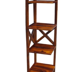 Solid Rosewood (Sheesham) Corner Book Shelf/Display Unit