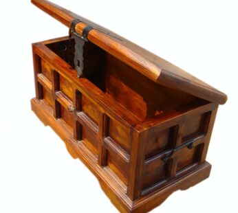 Solid Wood Sheesham Antique Look Coffee Table/Center Table Cum Storage Box/Trunk/Blanket Box, Size: (31x16x16) inch